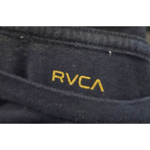 RVCA Longsleeve Sz Medium Black Graphic‎ Moon Shirt Casual Surfer Skater Beachy - Picture 8 of 8